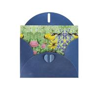 American goldfinch Blue prints Greeting Cards 6x4-inch with Envelope | Perfect for writing greetings and thank-you notes