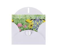 American goldfinch White prints Greeting Cards 6x4-inch with Envelope | Perfect for writing greetings and thank-you notes