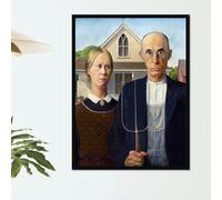 "American Gothic" by Grant Wood on Framed Prints, Canvas, Framed Canvas, Acrylic or Print-only
