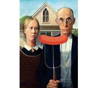 American Gothic with Hotdog Sausage Notebook Journal. Famous Painting with a Twist 6x9 inches 120 pages: Pop Art Notebook inspired by Grant Wood