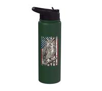 American Great Horned Owl US Great Horned Owl Stainless Steel Insulated Water Bottle