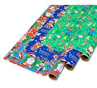 American Greetings 105 sq. ft. Christmas Wrapping Paper Bundle, Rudolph Designs (3 Rolls 30 in. x 14 ft.)