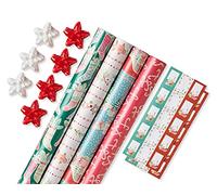 American Greetings 120 sq. ft. Christmas Wrapping Paper Set, Kathy Davis Designs (4 Rolls 30 in. x 12 ft., 7 Bows, 30 Gift Tags)