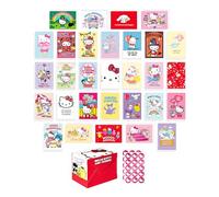 American Greetings 30-Count Hello Kitty and Friends All Occasions Deluxe Card Bundle with Refillable Keepsake Storage Box, Envelopes, and Seals