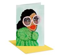American Greetings Chic Green Birthday Card for Women Designed by Bouffants and Broken Hearts (Hair on Point)