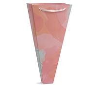 American Greetings Flower Bouquet Gift Bag with Handles for All Occasion, Brushstroke