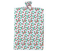 American Greetings Jumbo Plastic Christmas Gift Bag, Red & Green Dots