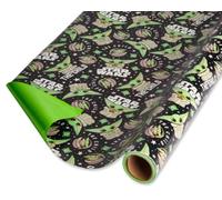 American Greetings Star Wars Mandalorian Wrapping Paper, The Child/Baby Yoda (1 Roll, 75 sq. ft.)
