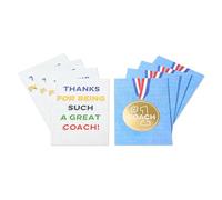 American Greetings Thank You Cards with Envelopes For Coach, Number 1 Coach Medal (8-Count)