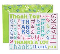 American Greetings Thank You Cards with Envelopes, Multicolored Script (50-Count)