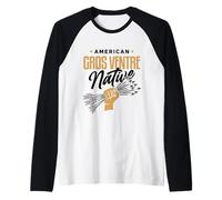 American GROS Ventre Native - Fist of Arrows Indian Culture Raglan Baseball Tee