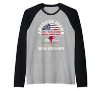 American Grown Central African Roots USA CAR Raglan Baseball Tee