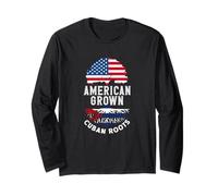 American Grown Cuban Roots Cuba Roots Heritage Long Sleeve T-Shirt