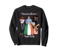 American Grown Irish Roots Black Womens African Sweatshirt