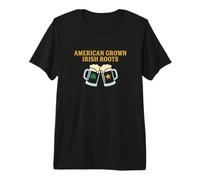 American Grown Irish Roots Celtic Heritage and Pride Premium T-Shirt