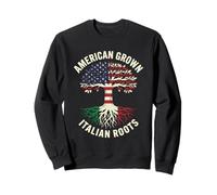 American Grown Italian Roots Patriotic Tree Sweatshirt