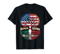 American Grown Mexican Roots Flag Tree Heritage Women Men T-Shirt