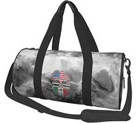 American Grown Mexican Roots Travel Luggage Duffel Bag Sports Rolling Foldable Duffel Bag, Marbling