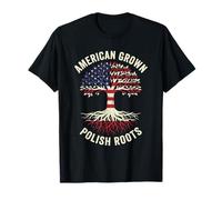 American Grown Polish Roots Heritage Tree T-Shirt