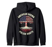 American Grown Polish Roots Heritage Tree Zip Hoodie