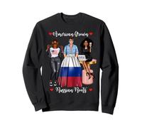 American Grown Russian Roots Black Womens African Sweatshirt
