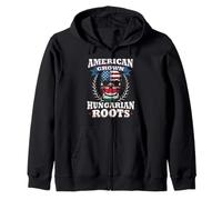 American Grown Shirt American Grown Hungarian Roots Hungary Zip Hoodie