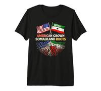 American Grown Somaliland Roots Flag Design Premium T-Shirt