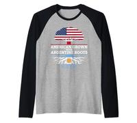American Grown with Argentine Roots Heritage Raglan Baseball Tee