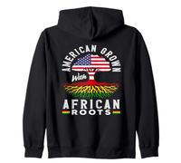 American Grown With Arican Roots Black History Month Zip Hoodie