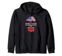 American Grown with Canadian Roots - Canada Zip Hoodie