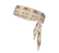 American Grown With Mexican Print Head Tie Headbands, Ninja Karate Tie, Athletic Sweatbands,Sweat Wicking Workout Head Band