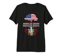 American Grown with Peruvian Roots - Peru Premium T-Shirt