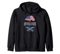 American Grown with Scottish Roots - Scotland Zip Hoodie