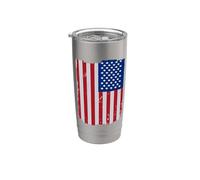 American Grunge Style Flag Cool Torn Effect Patriotic U.S.A Stainless Steel Insulated Tumbler
