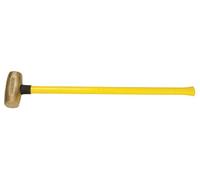 American Hammer AM8BRFG Sledge Hammer, 8 lb, 32" Brass/Fiberglass, 6" Height, 2.5" Width, 32" Length