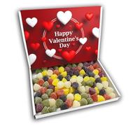 American Hard Gums Happy Valentines Day Sweets Gift Box Hamper (RED VALENTINES FRONT)