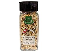 American Heritage Everything Bagel Seasoning, versatile seasoning with roasted garlic, onion, sesame, poppy seeds, and Californian sea salt, perfect for cream cheese, sandwiches, meats, and more, 60 g