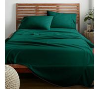 American Home Collection AONELAS Deluxe 4 Piece Bed Sheets Set Deep Pocket Extra Soft Microfiber Wrinkle Free Sheets Easy Care (Queen, Forest Green)
