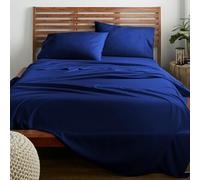 American Home Collection Full Size Sheet Set - Ultra-Soft Microfiber 15-Inch Deep Pocket - Wrinkle Free and Fade Resistant (Navy)