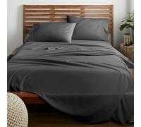 American Home Collection King Size Sheet Set - 16-Inch Deep Pocket - Ultra Soft Microfiber Bed Sheets - Breathable, Wrinkle and Fade Resistant, Easy Care - 4 Piece Set (King, Dark Gray)