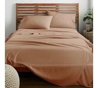 American Home Collection King Size Sheet Set - 16-Inch Deep Pocket - Ultra Soft Microfiber Bed Sheets - Breathable, Wrinkle and Fade Resistant, Easy Care - 4 Piece Set (King, Tan)