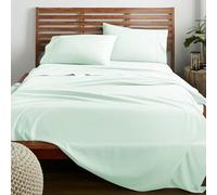 American Home Collection Queen Sheet Set - Ultra Soft Microfiber Bedding Queen Size Bed Sheets - Breathable, Wrinkle and Fade Resistant, Easy Care - 4 Piece Set (Queen, Mint Green)