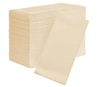 American Homestead Paper Napkins - Ivory Disposable Linen-Like Dinner Napkins - Restaurant-Quality Table Serviettes for Weddings, Parties, and Events - 15.75" x 15.75" - 50 Count