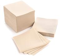 AMERICAN HOMESTEAD Sand Cocktail Napkins - Premium 4.75"x4.75" Disposable Linen-Like Beverage Napkins - Bulk Square Party Bar Serviettes for Weddings, Parties, Events, and Everyday Use - 100 Count