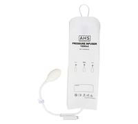 American Hospital Supply Medical Pressure Infusion Bag - 1000ml, IV Pole Infusion Sack with 3-Way Stopcock, Color-Coded Gauge | Medical Supplies & Equipment (1 Each)