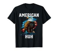 American Huh USA Flag Patriotic American Value Graphic T-Shirt