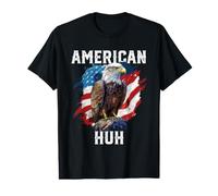 American Huh USA Flag Patriotic American Value Graphic T-Shirt