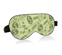 American Hundred Dollar Bills Sleep Eye Mask, Sleeping Mask & Blindfold with Elastic Headband Soft Comfort Eyeshade Sleep Cover for Travel Yoga Nap