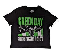 American Idiot Wings Crop Top green day Black XS