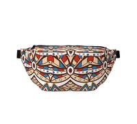 American India Ethnic Aztec Pattern Unisex Chest Sling Bag Casual Shoulder Pack for Hiking Running Shopping Festivals